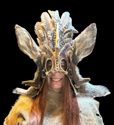 Deer Pelvis Mask (Purple & Gold)