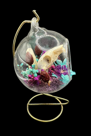 Glass Ornament - Squirrel Skull