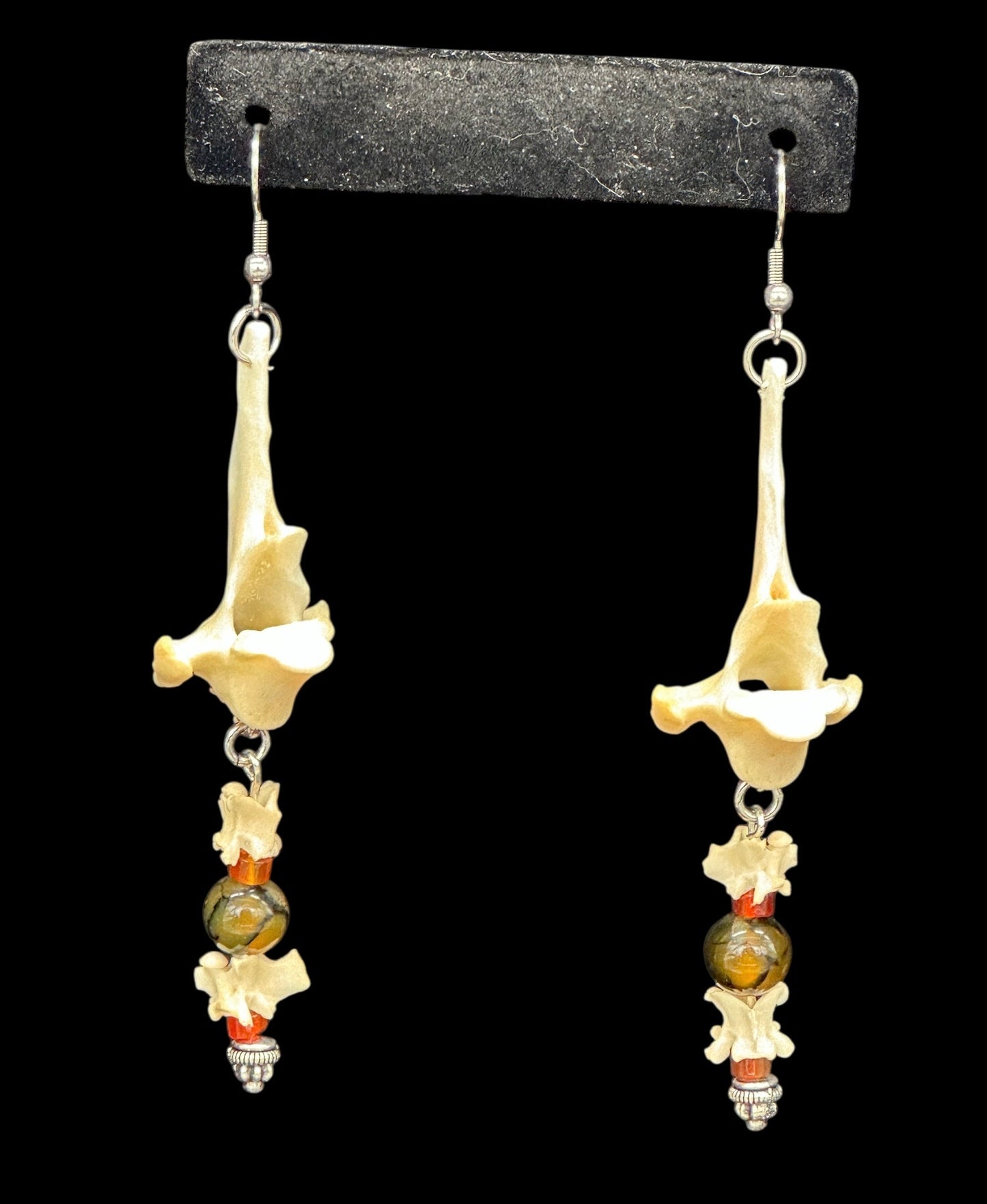 Cat Vertebra with Carnelian