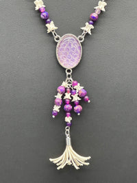 Snake Vertebrae & Snake Rib Necklace (Purple)