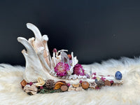 Deer Jaw Candle Holder (Sodalite Crystal Egg)