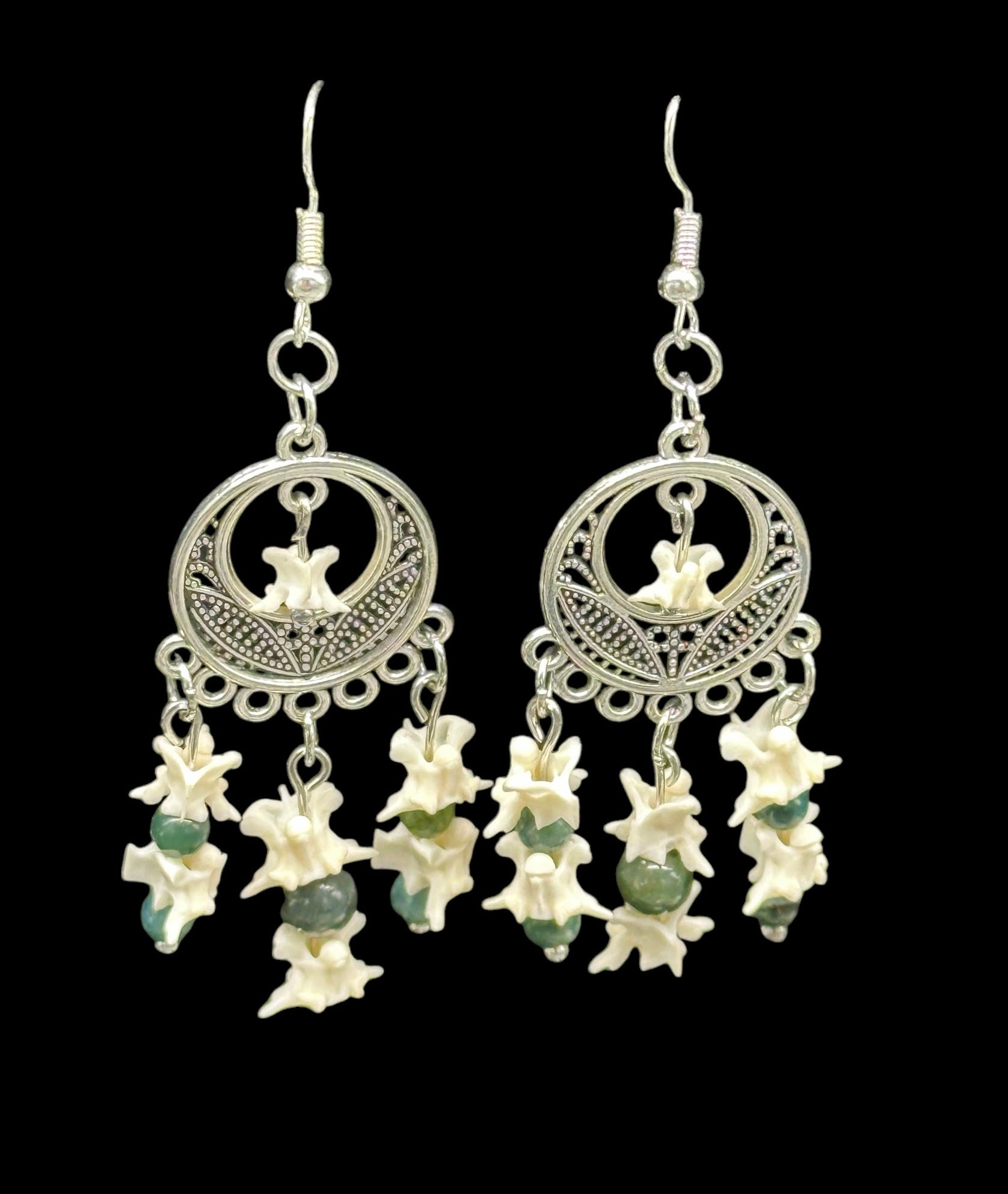 Seven Vertebrae Chandelier Earrings