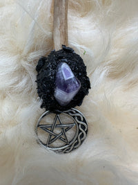 Amethyst Moon & Star Wand