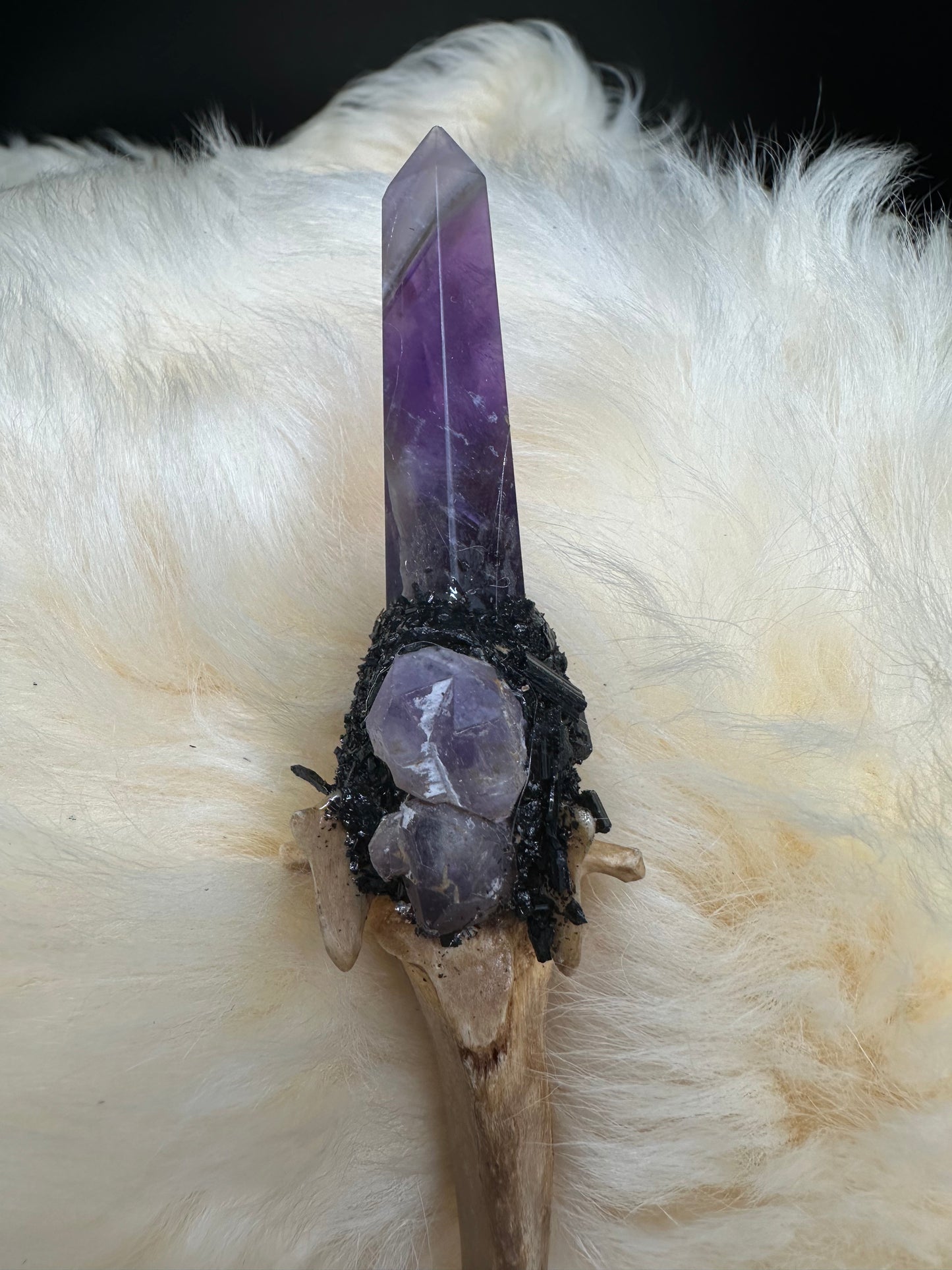 Amethyst Moon & Star Wand