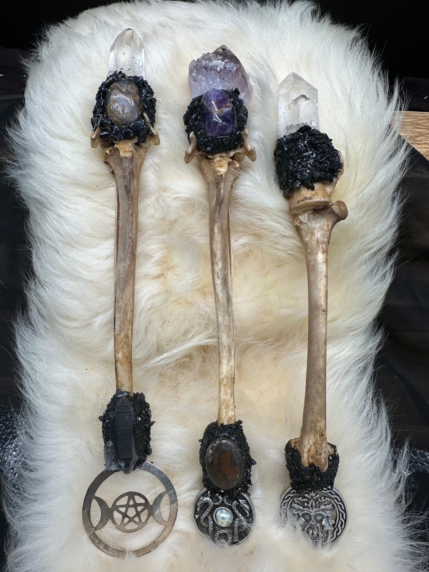 Quartz & Tiger Iron Moon & Star Wand