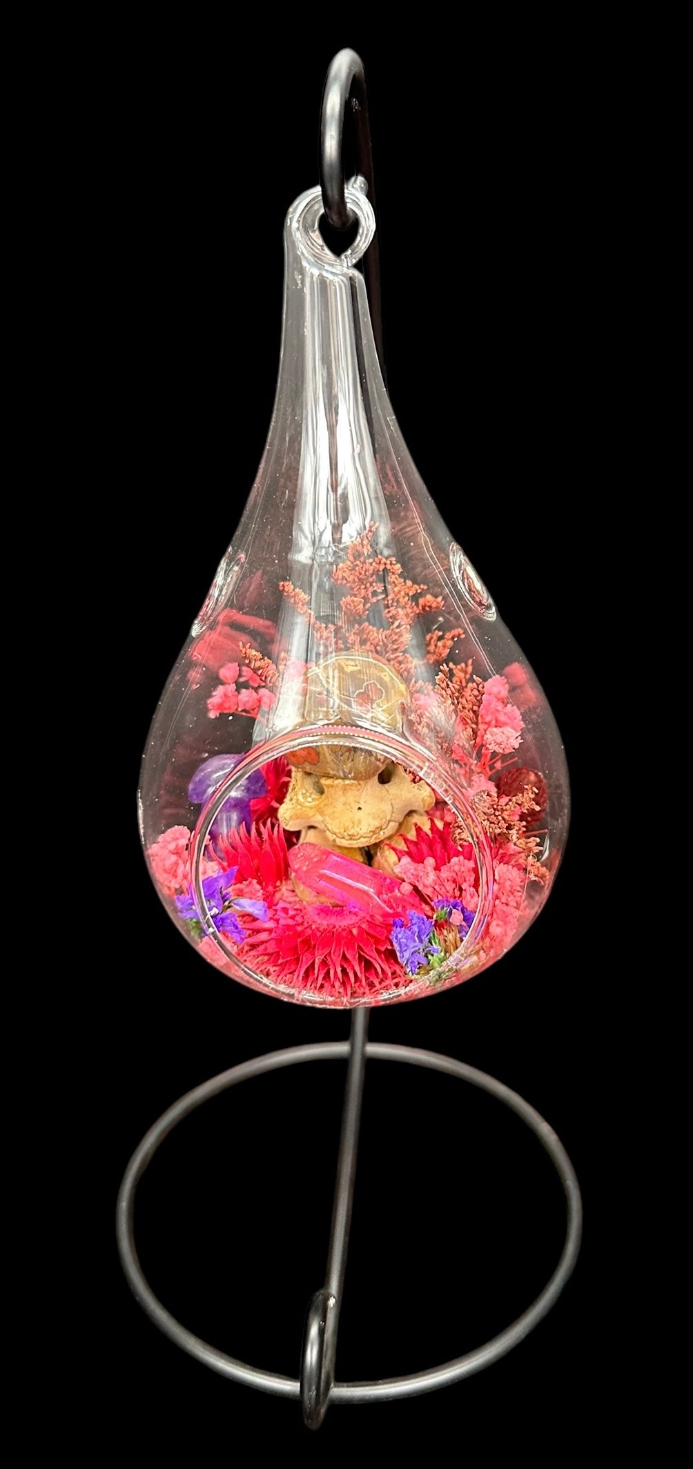 Glass Orb with Stand (Pink)