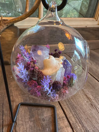 Glass Ornament - Vertebra & Amethyst