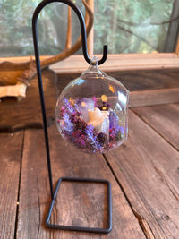 Glass Ornament - Vertebra & Amethyst