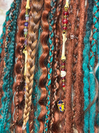 Hair Jewelry for Braids & Dreads (Red)