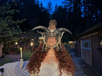 Deer Pelvis Mask (Black & Gold)