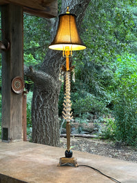 Goat Spine Lamp with Crystals