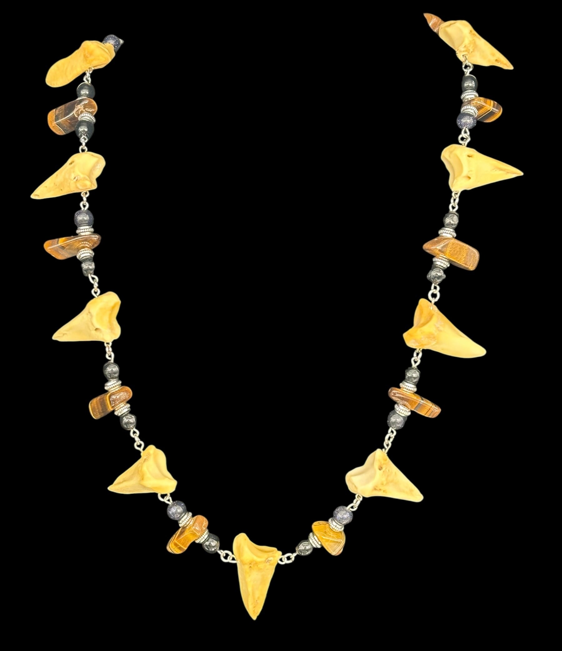 Deer Toe Necklace with Tiger's Eye