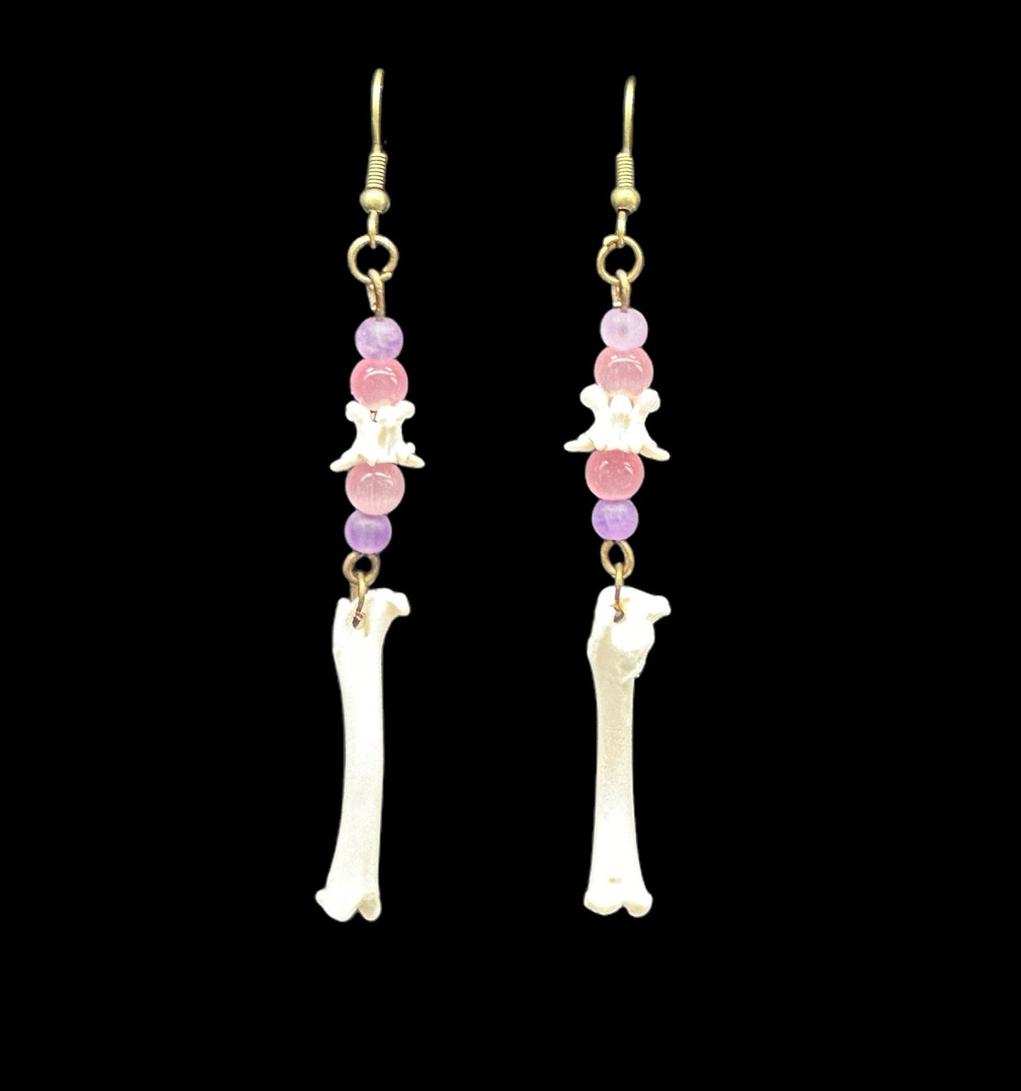 Rabbit Leg Earrings with Amethyst