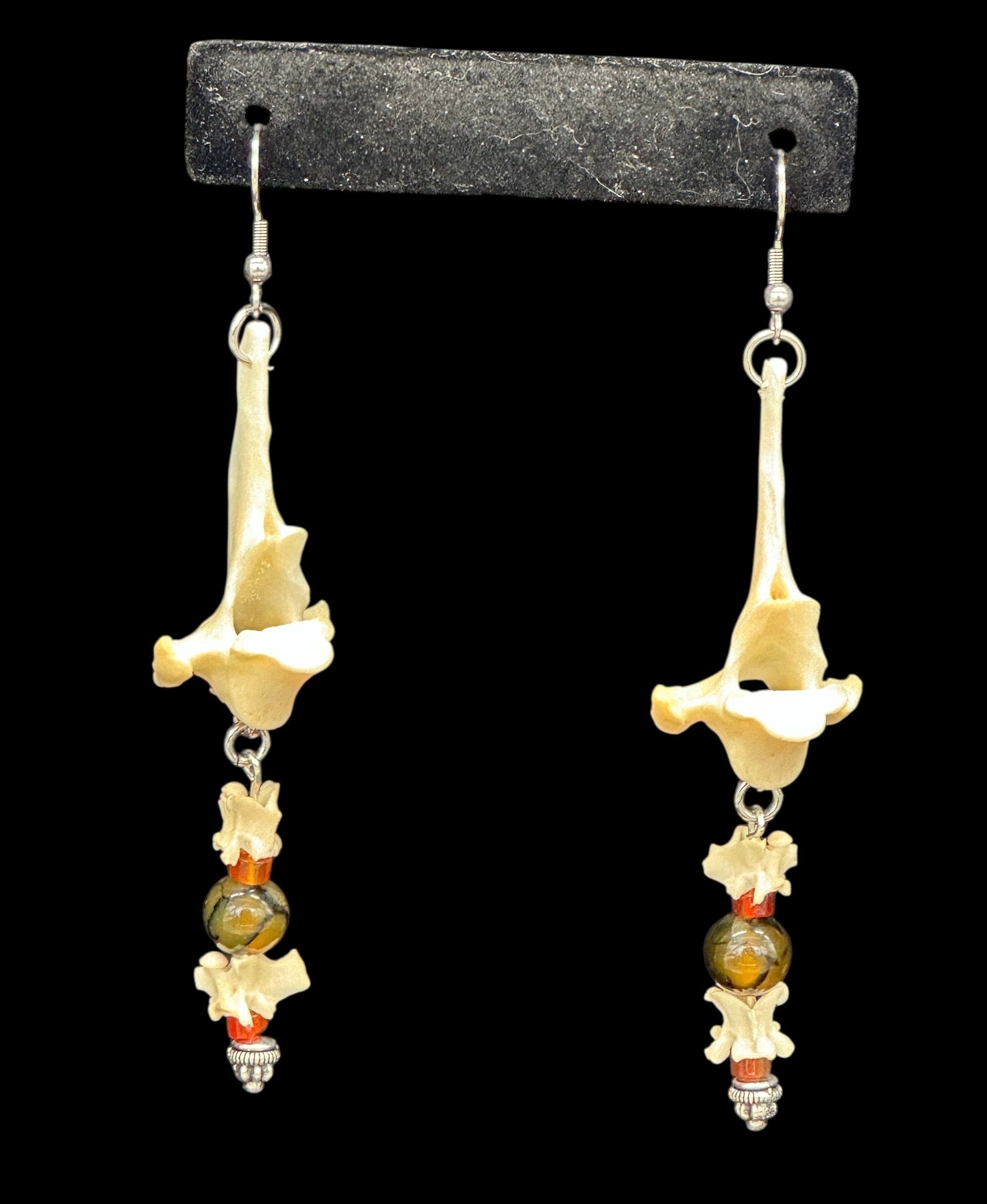 Cat Vertebra with Carnelian