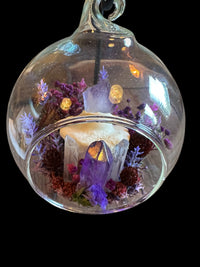 Glass Ornament - Vertebra & Amethyst