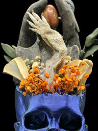 3D Printed Black Skull with Dagger Hands (Copy)