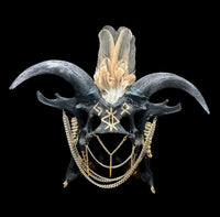 Deer Pelvis Mask (Black & Gold)