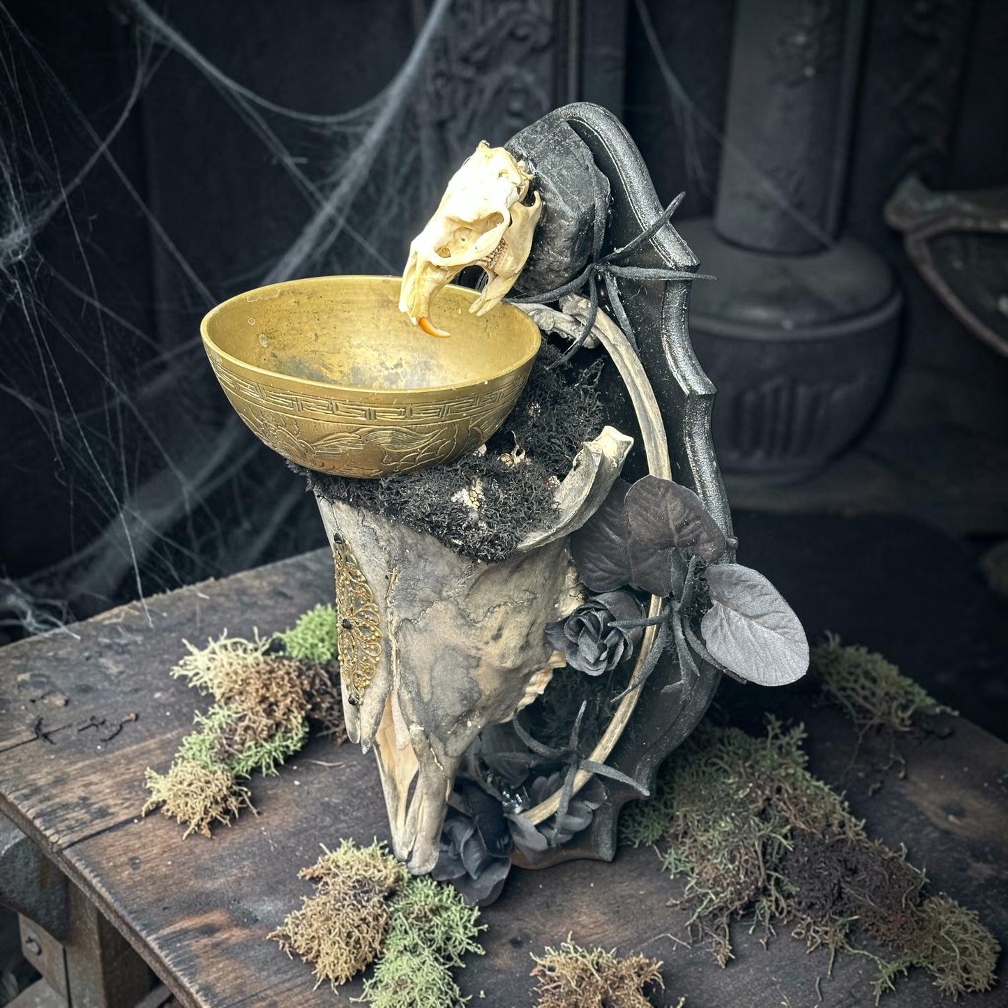 Deer Skull Offering Bowl