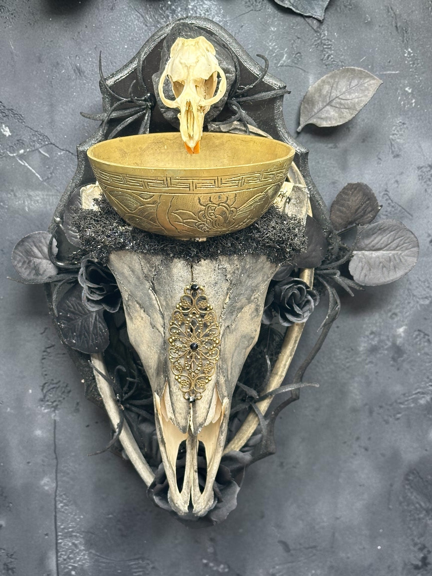 Deer Skull Offering Bowl