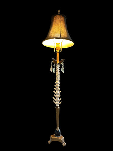 Goat Spine Lamp with Crystals