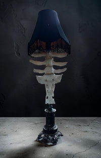 Cow Vertebrae and Sacrum Gothic Black Lamp