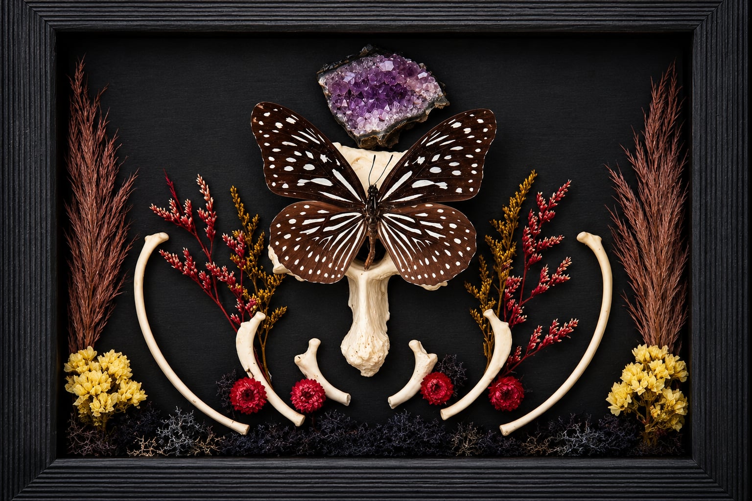 Butterfly & Bones Shadow Box