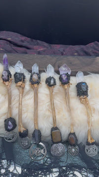 Amethyst Moon & Star Wand