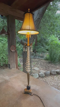 Goat Spine Lamp with Crystals