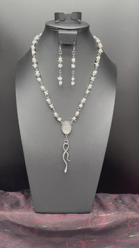 Snake Vertebrae Necklace with Pyrite Beads